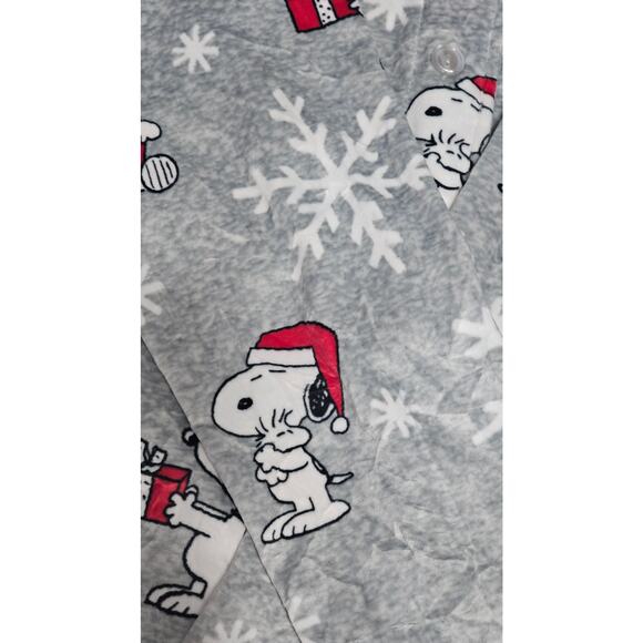 Munki Munki Peanuts Munki Munki Snoopy Winter Holiday Pajama PJS Top, Sz M - Picture 5 of 10